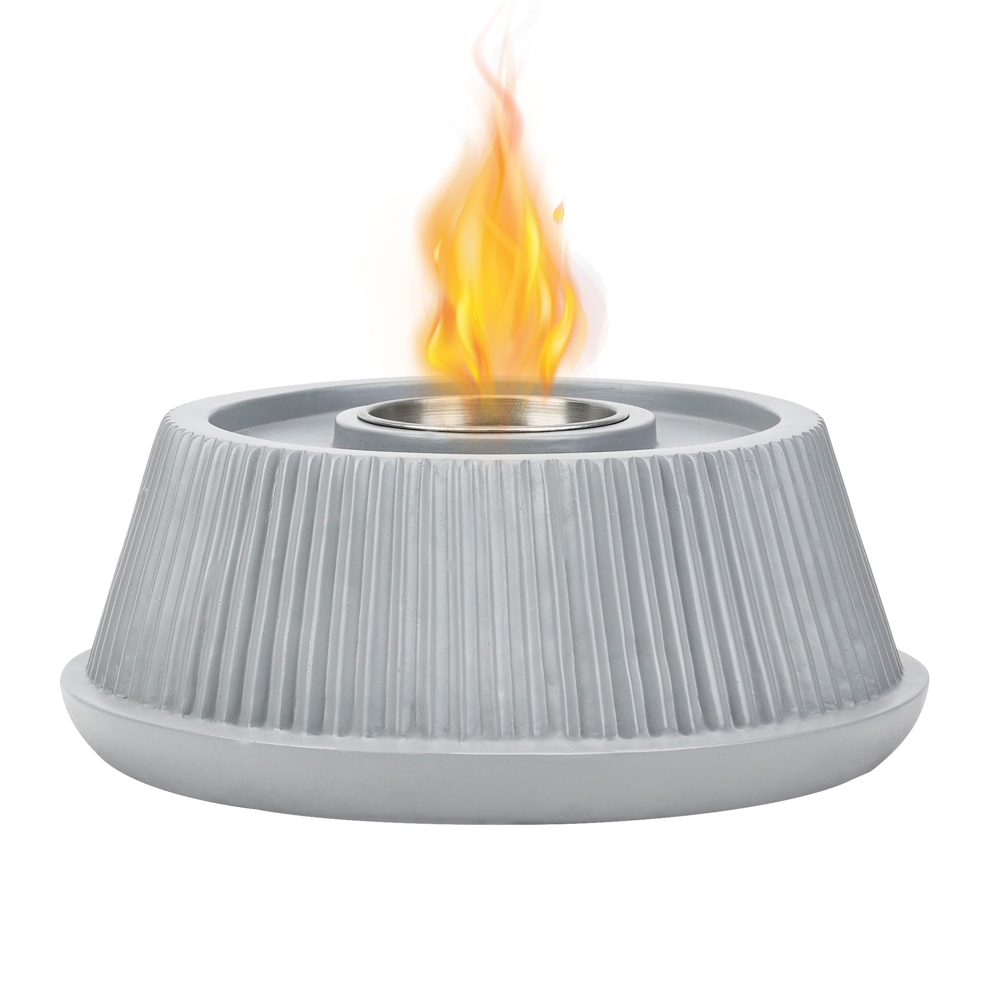 Portable Concrete Ethanol Fire Pit - Indoor/Outdoor Smokeless Fireplace for Camping & Gifting