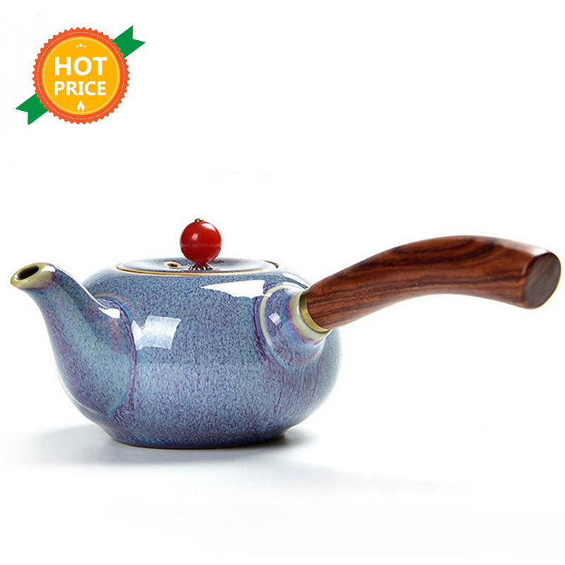 Premium Japanese Cast Iron Teapot with Natural Agate Lid - Perfect for Loose Leaf Tea, Matcha & Herbal Brewing - Ideal for Home, Office & Tea Ceremonies