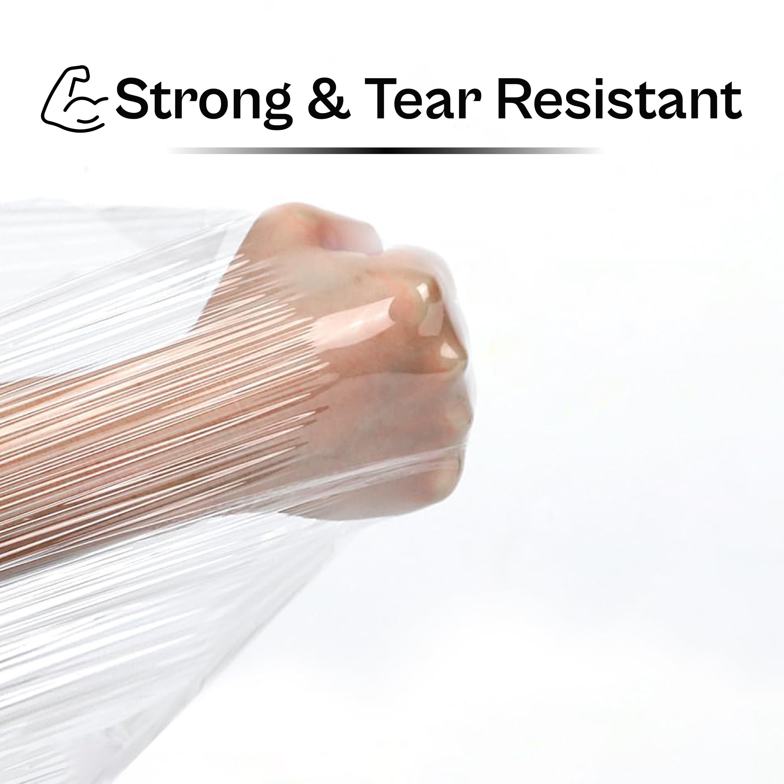 MMBM White Stretch Wrap Film - 20 Inch x 5000 Feet, 80 Gauge (2 Pack) - Heavy Duty Colored Plastic Cling Wrap for Pallet Wrapping & Shipping - Ideal for Warehouse, Logistics & Industrial Packaging