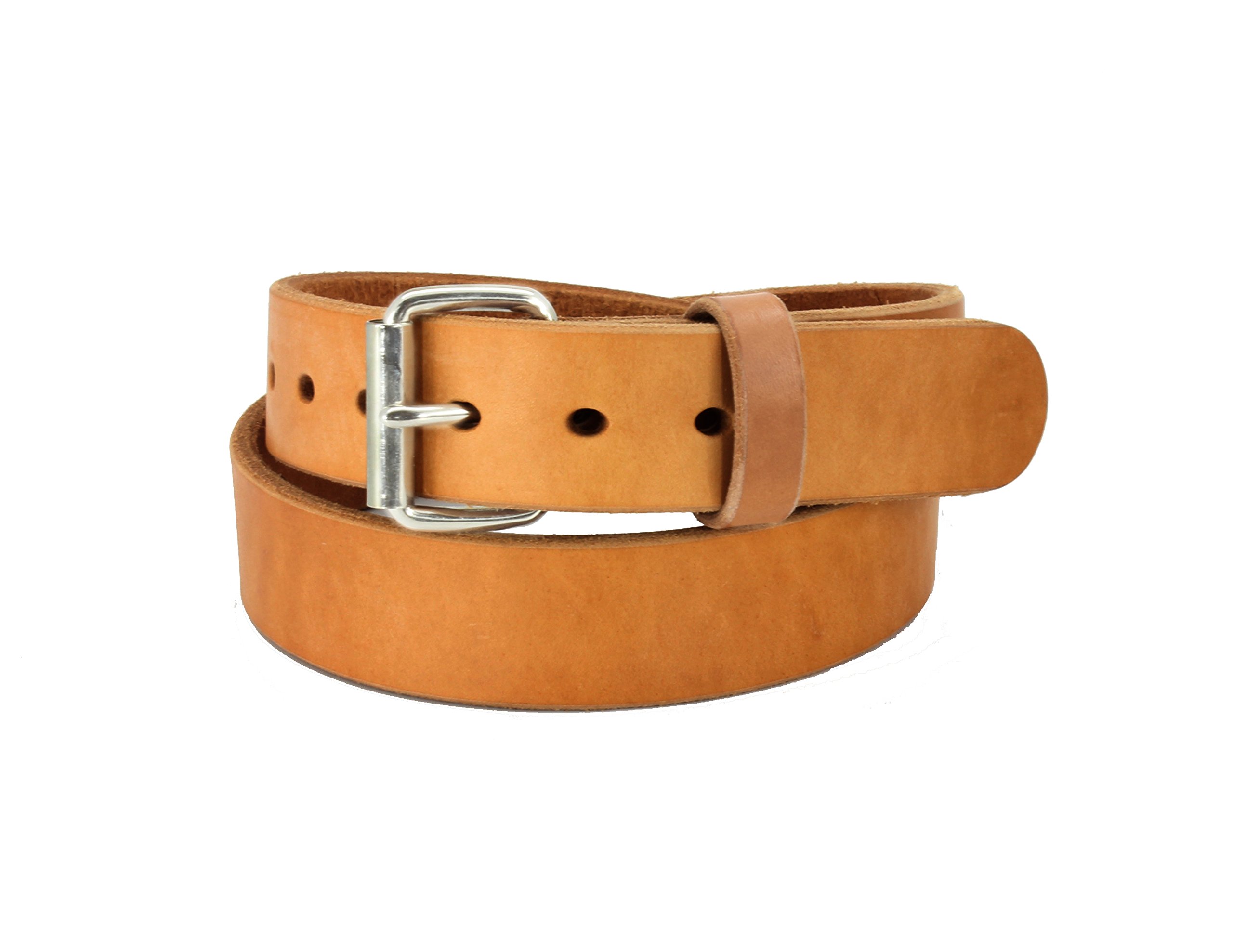 Daltech Force® Roughcut® Concealed Carry CCW Gun Belt - 15-17 oz Full Grain Natural Leather Belt for Men | Durable & Comfortable EDC Belt for Firearm Enthusiasts & Everyday Wear