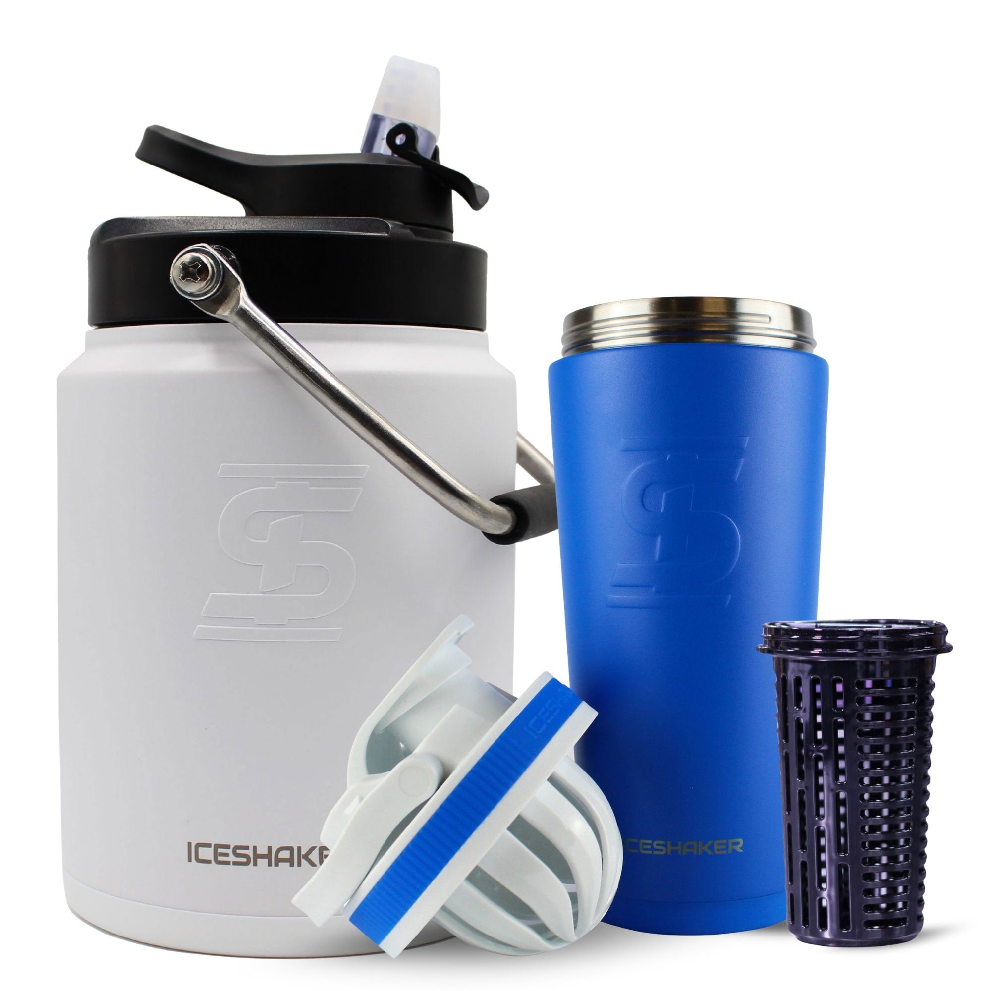 Premium Ice Shaker Hydration Pack - Insulated Water Bottle for Gym, Workout & Outdoor Sports - Leakproof & BPA-Free Shaker Cup for Protein Shakes & Cold Drinks