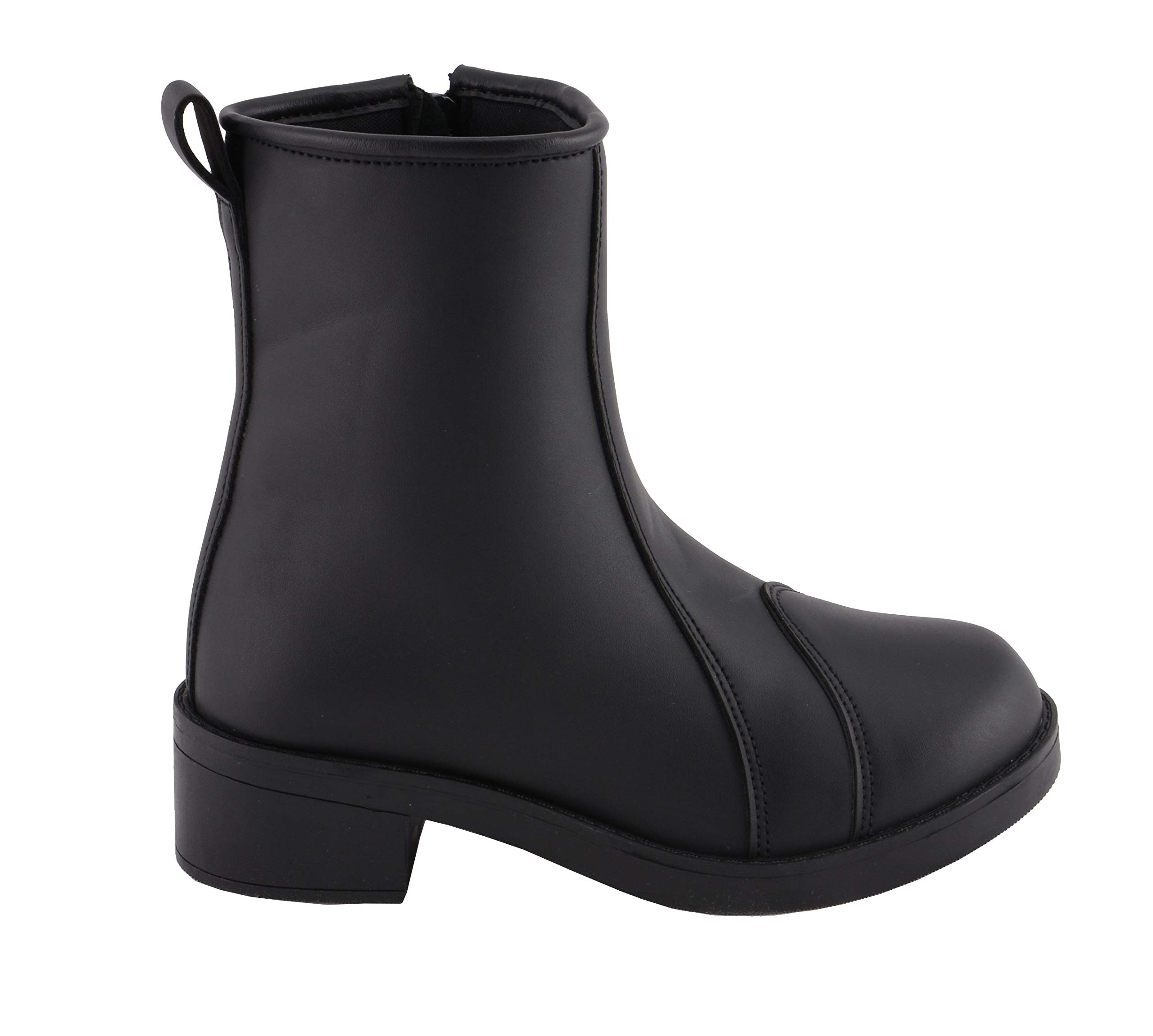Premium Black Leather Motorcycle Boots for Women - Milwaukee MBL9485 Fashion Rider Boots with Toe Cap | Comfortable & Stylish for Daily Riding & Outdoor Adventures