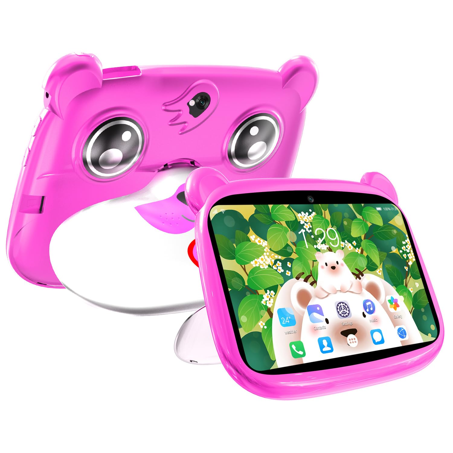 Octa Core 7 Inch Kids Tablet - 2GB RAM 16GB ROM, 5G WiFi, HD 1280x800 IPS Screen | Purple Android Tablet for Children | Perfect for Learning, Games & Entertainment