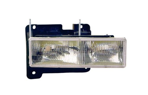 Chevy GMC Replacement Headlight Assembly - Composite Type Headlights (1 Pair) - Perfect for Silverado, Sierra, Tahoe & Suburban Night Driving & Off-Road Adventures