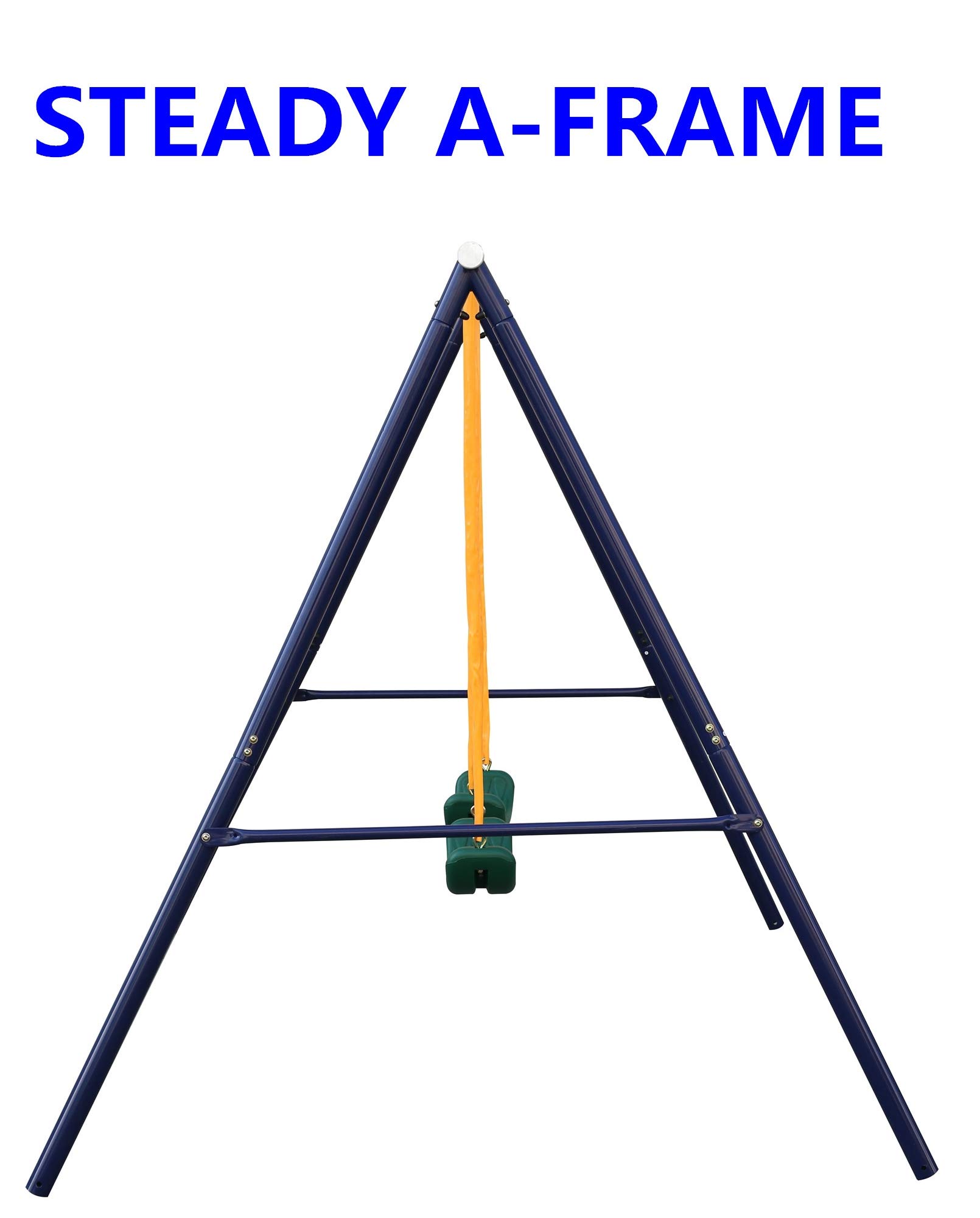 Outdoor A-Frame Metal Swing Set for Kids & Toddlers - Heavy Duty Backyard Playground with 2 Seats - Perfect for Gardens, Parks, and Outdoor Family Fun