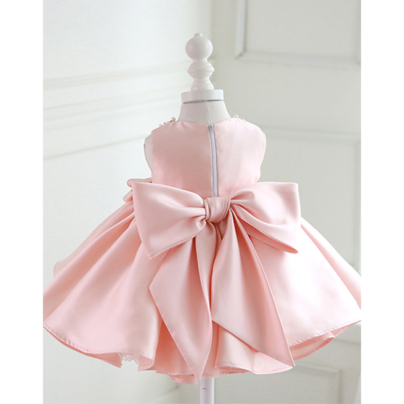 Adorable Baby Girl Puffy Dress for Autumn - Toddler Princess Party Dress with Bow Knot - Perfect for Birthday Parties, Photo Shoots & Special Occasions