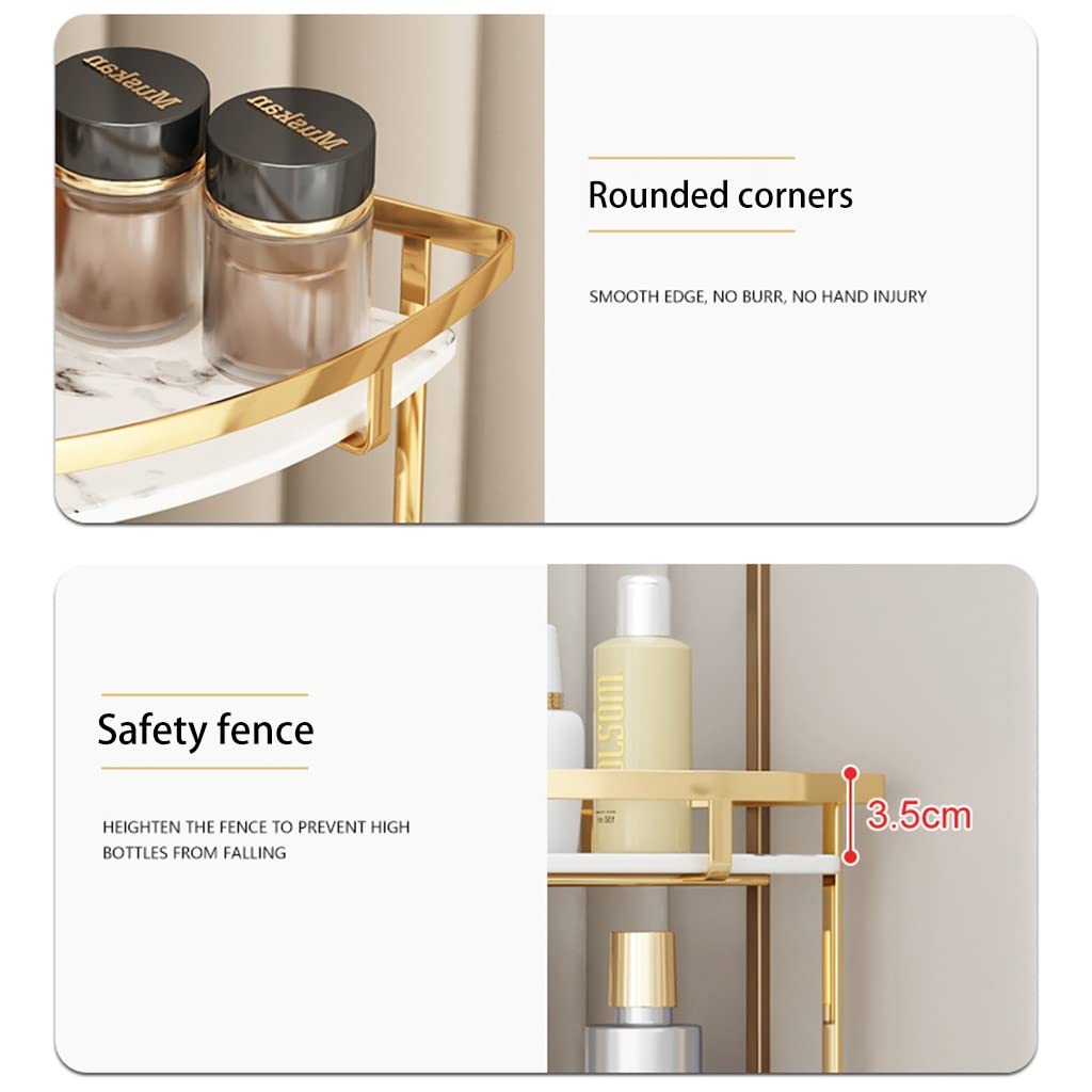 2-3 Tier Floating Shelves Makeup Organizer - Wire Cosmetic Storage Basket & Vanity Organizer Rack for Bathroom, Dresser, Countertop - Removable, Easy to Clean - Perfect for Small Space Organization & Beauty Product Display