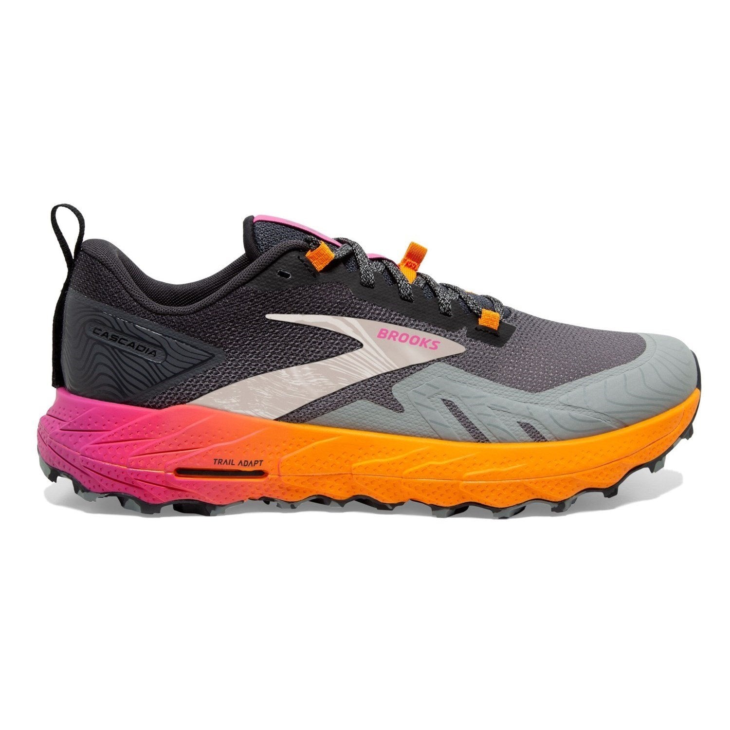 Men's Brooks Cascadia 17 Trail Running Shoes - Primer/Ebony/Oriole Color, Size 12 D Medium - Lightweight & Durable for Hiking, Jogging & Outdoor Adventures