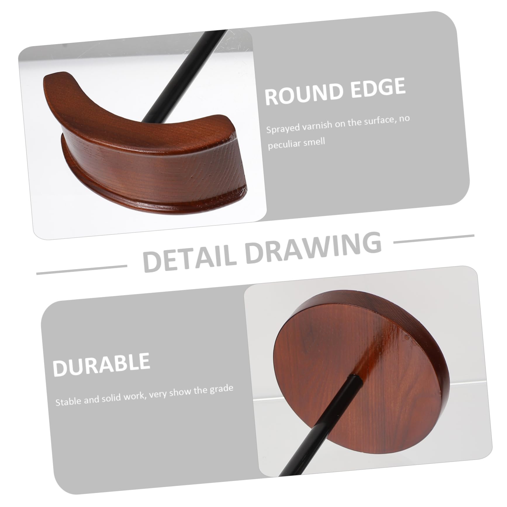 Premium Wooden Headset Stand - Mikikit Desktop Headphone Holder & Organizer for Computer, Gaming, and Office Use - Stylish Earphone Storage Rack for Home and Workspace