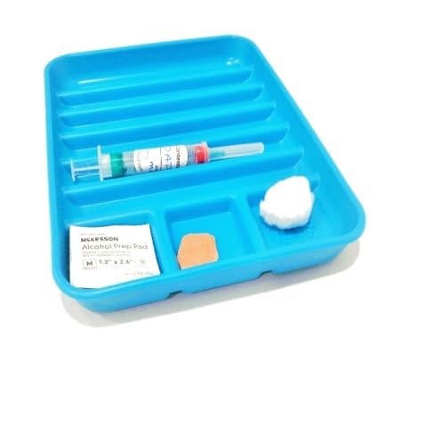 Medical Dental Syringe Tray Set of 8 - Sterile Medication Organizer for Clinics, Hospitals & Home Healthcare Use
