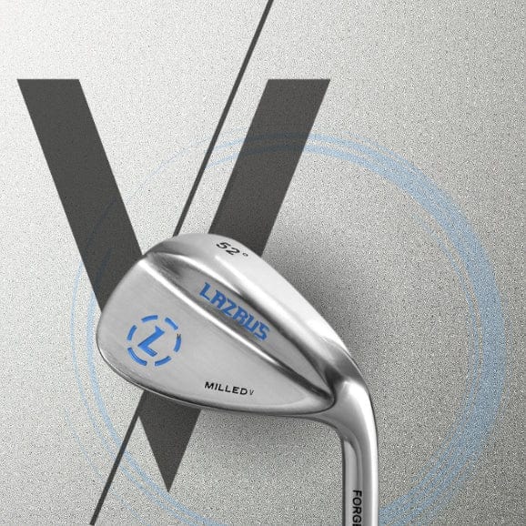 Lazrus Premium Milled V Wedges Golf Club Set - 52°, 56°, 60° Loft - Forged Wedges for Short Game & Bunker Shots - Perfect for Golfers Seeking Precision & Spin Control on the Course
