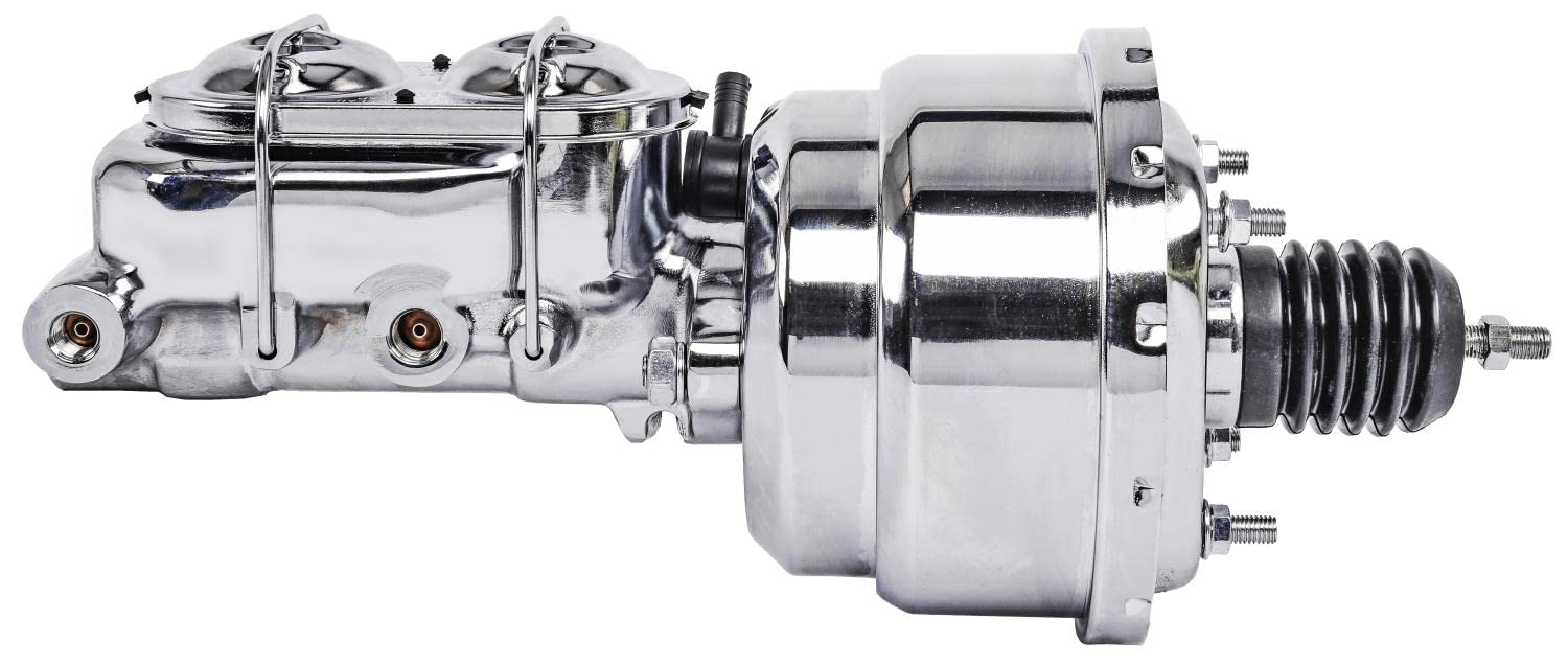 JEGS 631016 Master Cylinder & Booster Kit - High Performance Brake System Upgrade for Chevy, Ford, Dodge - Perfect for Classic Car Restoration & Hot Rod Builds