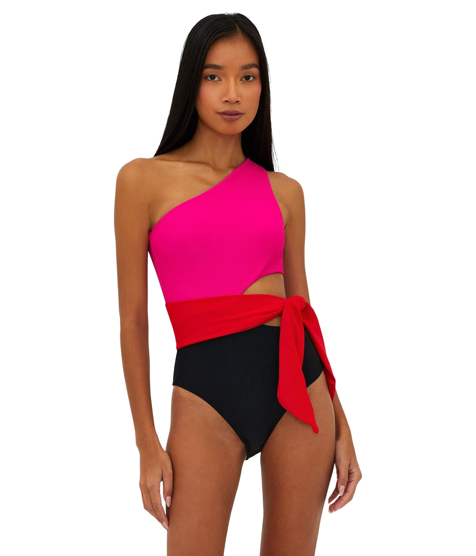 Beach Riot Carlie One-Piece Swimsuit - Women's High Waisted Bathing Suit with Tummy Control & Adjustable Straps | Perfect for Beach Vacations, Pool Parties & Summer Getaways