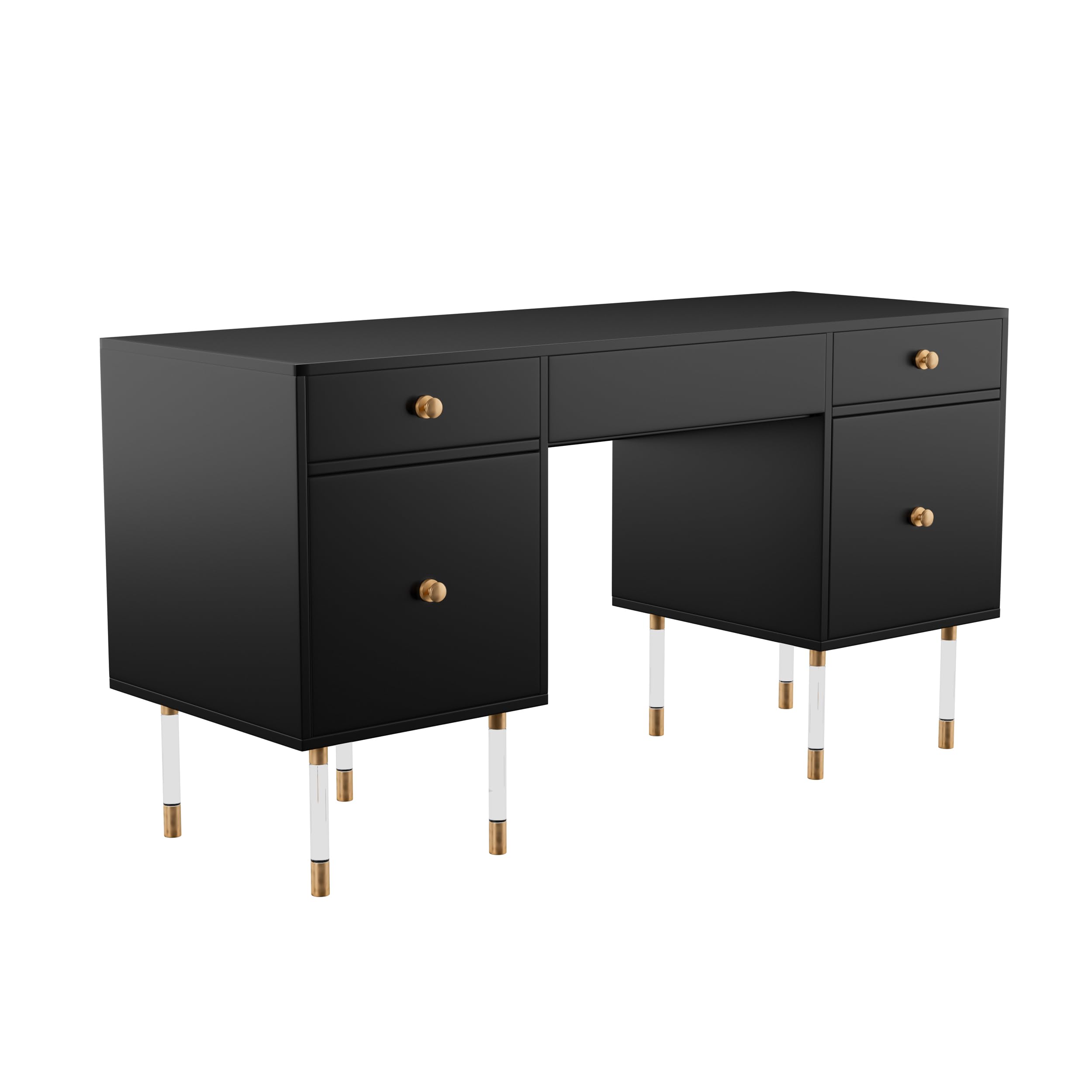 SEI Helston Black Desk - Home Office & Study Furniture