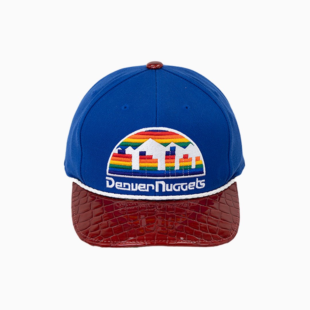 Breyer's Buck 50 Denver Nuggets NBA Snapback Hat with Genuine Leather Visor - Perfect for Basketball Games, Streetwear Fashion & Sports Fans