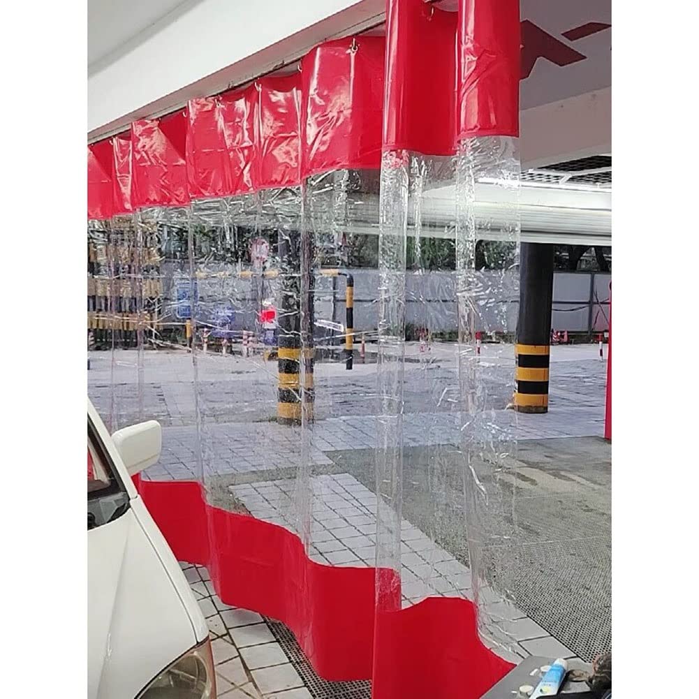 Waterproof Clear Outdoor Tarp Curtain - Weather Resistant Patio Cover for Pergola, Porch, Garage & Cabana - Rustproof Grommets (3.1x2.2m/10.2x7.2ft) - Perfect for Sun Protection, Rain Shelter & Outdoor Dining