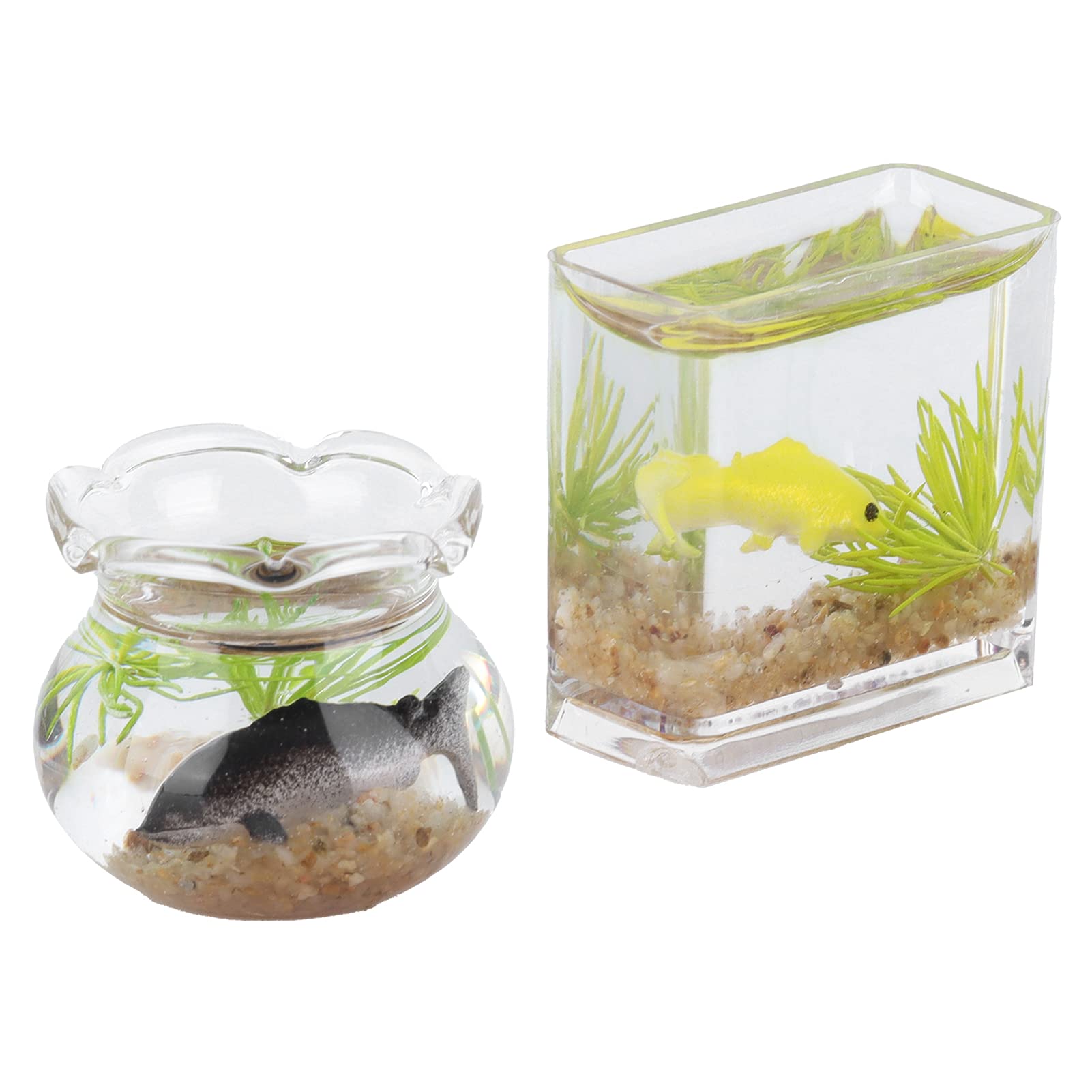 Tnfeeon 1:12 Scale Miniature Fish Bowl - Clear Glass Dollhouse Accessory for Realistic & Minimalist Decor | Perfect for Dollhouse Displays, Fairy Gardens & Miniature Scenes