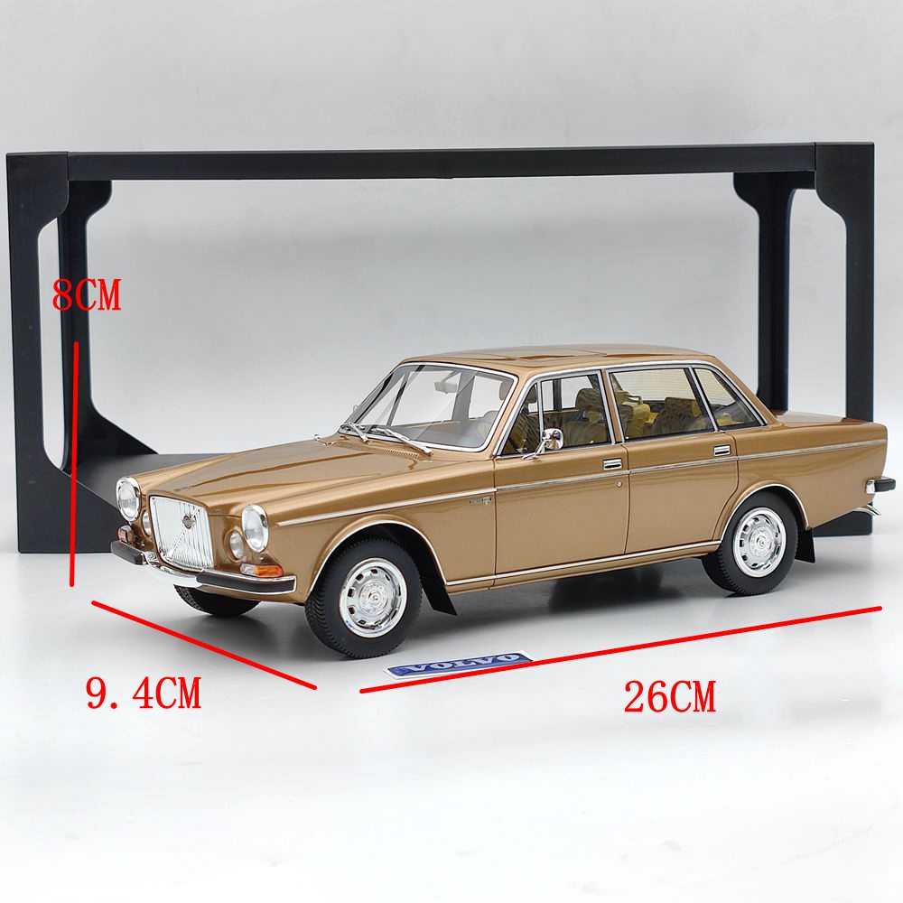 1/18 Scale Volvo 164 E 1972 Resin Model Car - Limited Edition Gold Collectible Toy for Adults, Perfect for Display, Gifts & Car Enthusiasts Collections