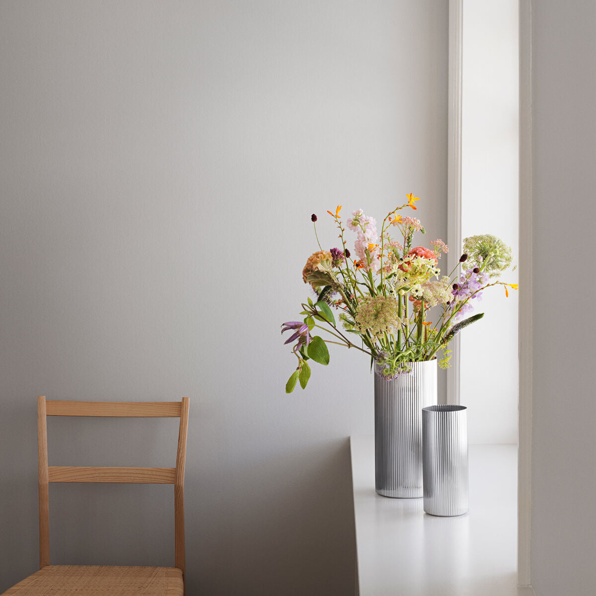 Georg Jensen Bernadotte Large Vase - Premium Scandinavian Home Decor for Living Room, Dining Table & Office Centerpiece