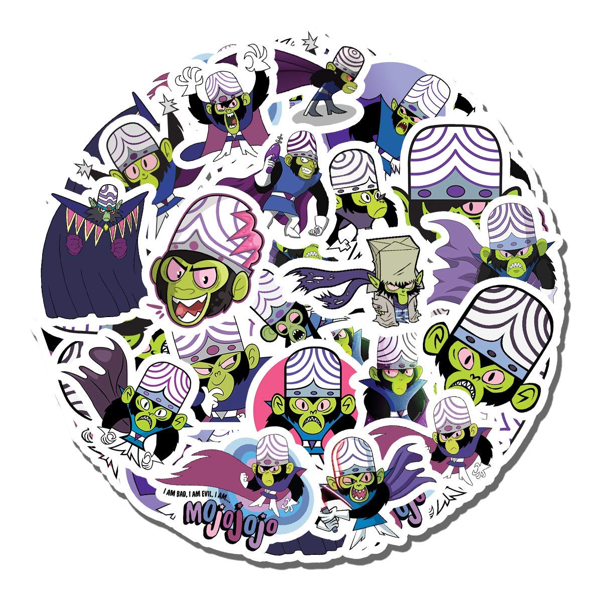 20 PCS Mojo Aesthetic JoJo Vinyl Stickers - Colorful Waterproof Decals for Water Bottles, Laptops, Scrapbooking, Luggage, Guitars & Skateboards - Perfect for DIY Crafts, School Supplies & Personalizing Your Belongings