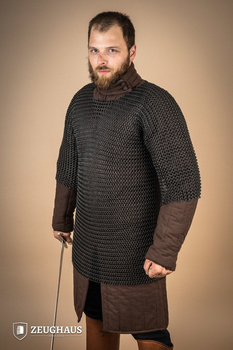 Chainmail Haubergeon Round Ring 10mm Burnished - Medieval Armor for LARP, Cosplay & Renaissance Fairs
