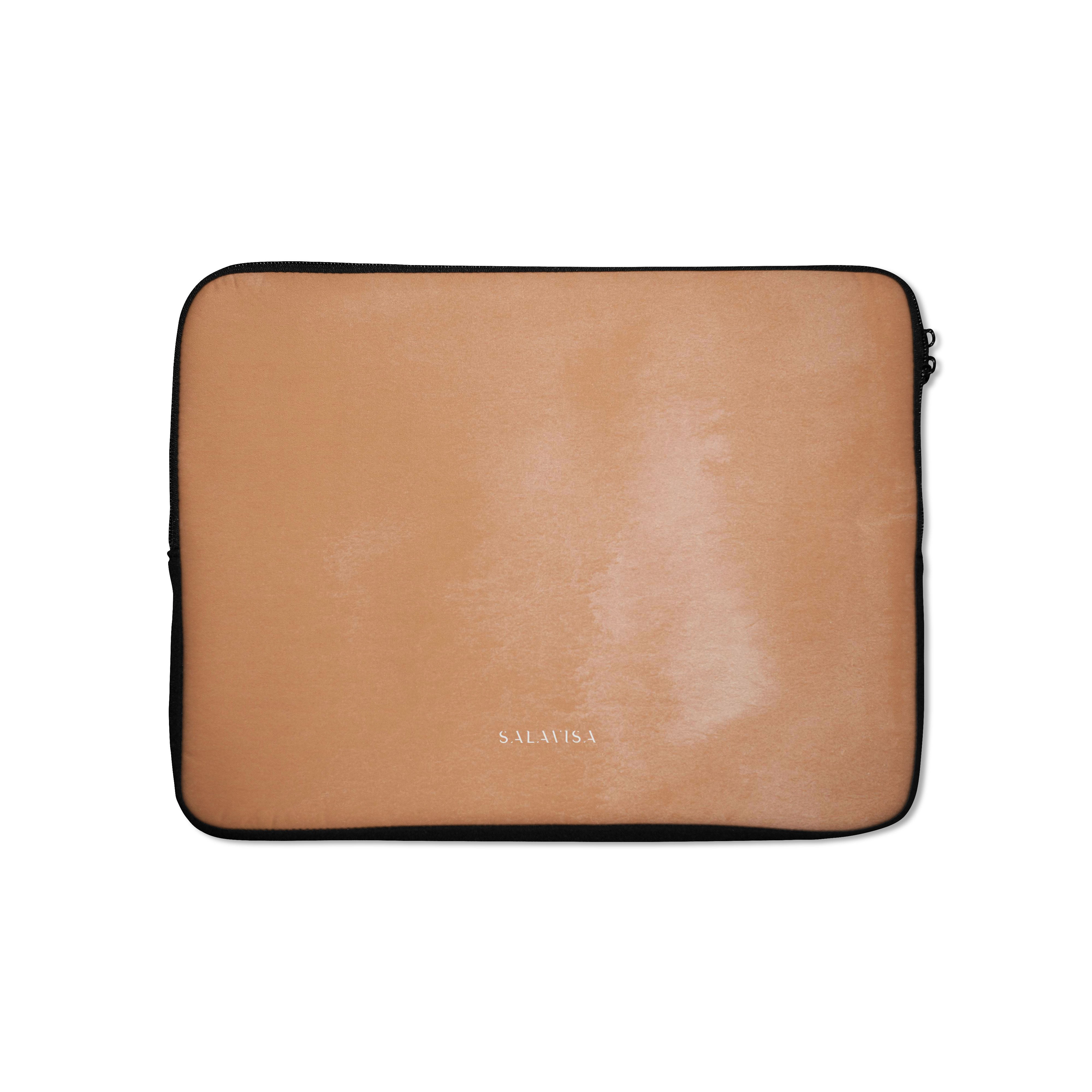 Stylish Peach Watercolor Laptop Sleeve Case - 13-15 Inch Protective Cover for MacBook & Notebook - Perfect for Work, School & Travel Accessories