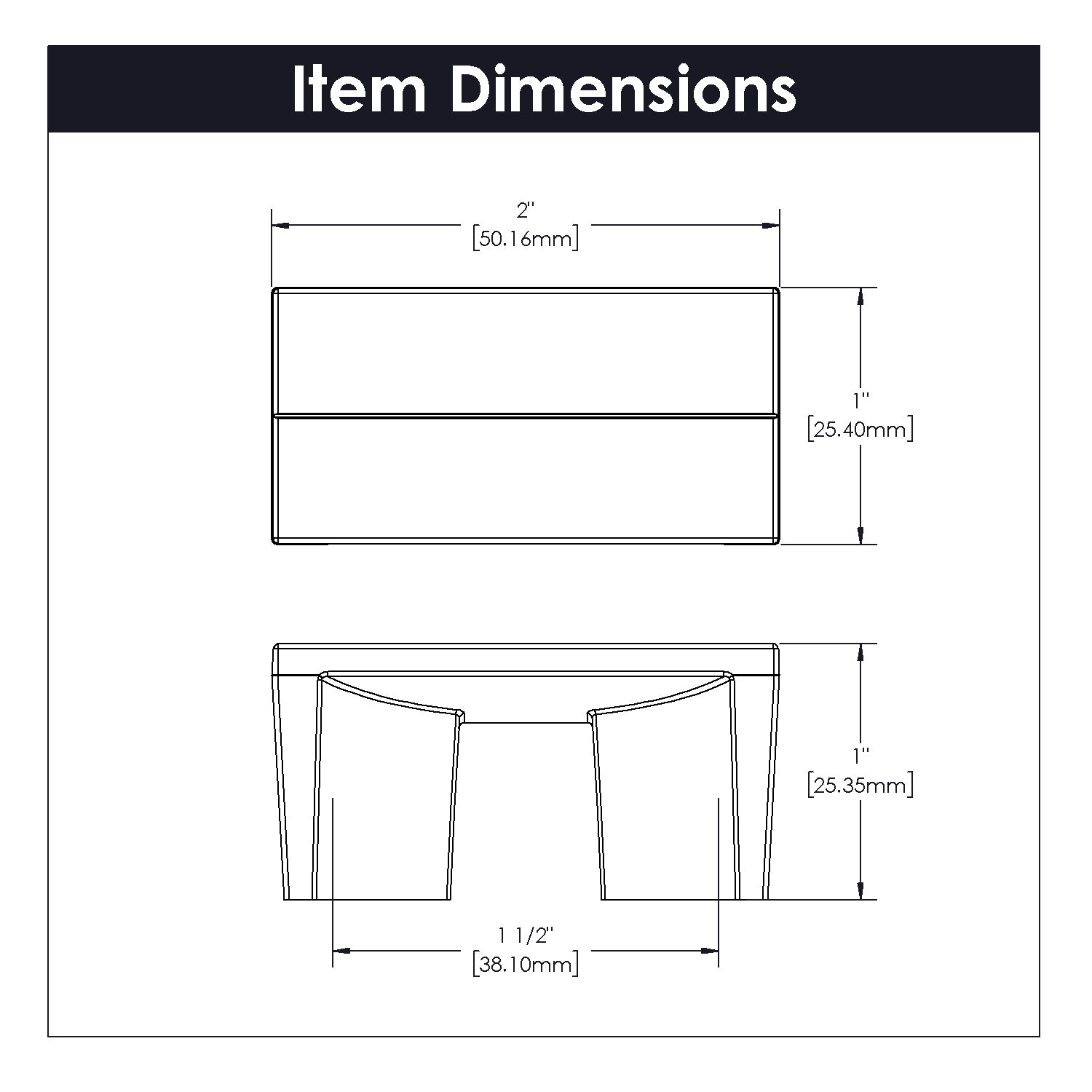 1-1/2 Inch Center to Center Avenue Pull - Brushed Golden Brass Cabinet Handle for Kitchen, Bathroom & Furniture - Modern & Durable Hardware for Drawers & Doors