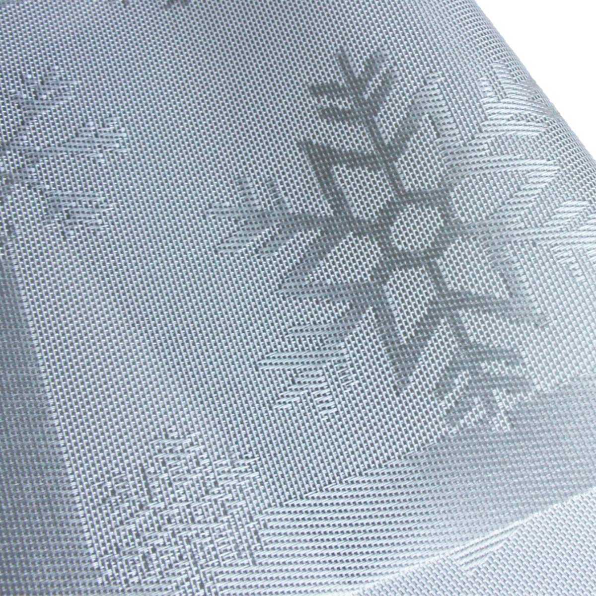 PIGCHCY Christmas Snowflake Woven Heat-Resistant Placemats - Washable & Easy Clean Table Mats Set of 6 (Silver) for Holiday Dining Decor & Festive Home Table Setting