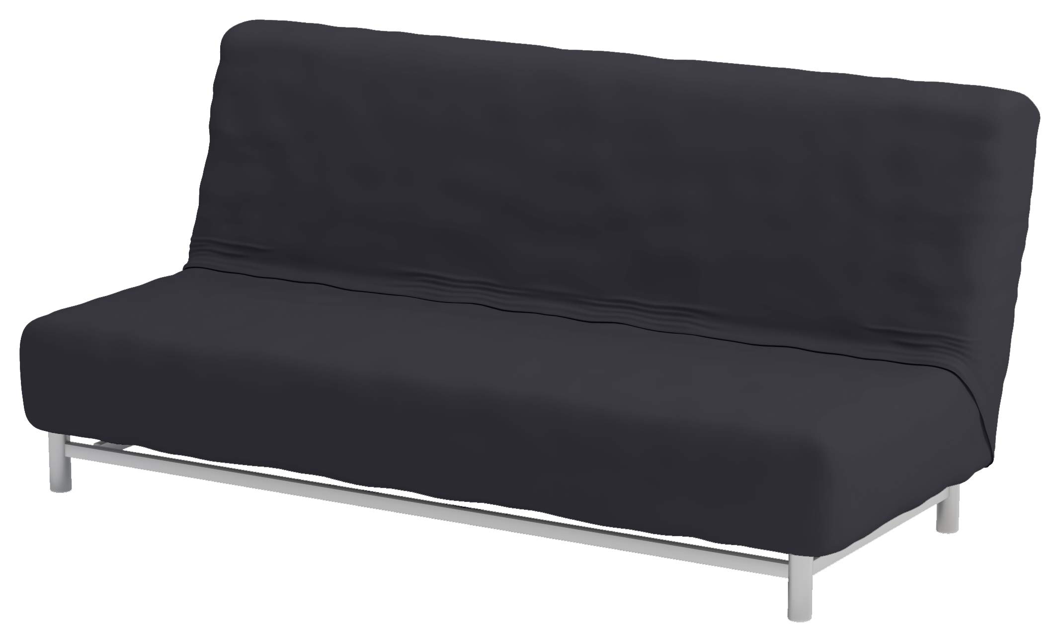 Flax Polyester Sofa Bed Cover Replacement for IKEA Beddinge Lovas Sleeper - Premium Futon Slipcover in Dark Gray | Perfect for Small Spaces, Guest Rooms & Dorm Decor