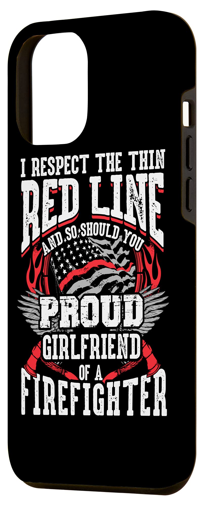 iPhone 12 Pro Max Thin Red Line Firefighter Case - Premium Protective Cover for Firefighter Girlfriends & Supporters | Perfect for Everyday Use & First Responder Appreciation
