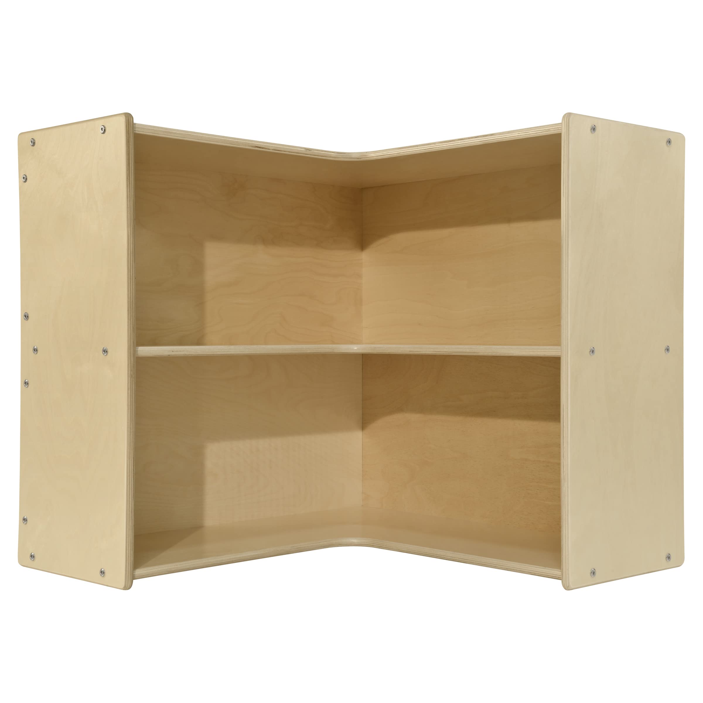 Premium Birch Wood Storage Bookcase with 2 Display Shelves - Sturdy Hardwood Organizer for Toys, Books & Home Decor - Made in USA - Perfect for Kids' Rooms, Classrooms & Playroom Organization