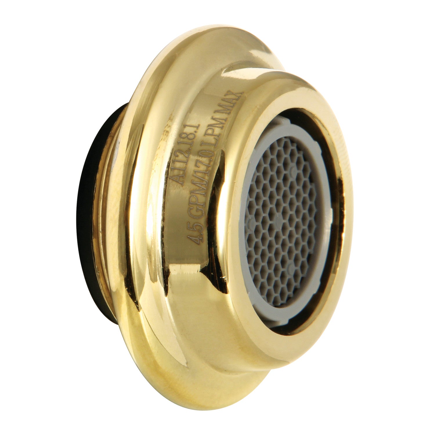 Cal Green KSSA2102 4.5 GPM Male Thread Water Saving Aerator - Polished Brass Faucet Attachment for Kitchen & Bathroom Sink