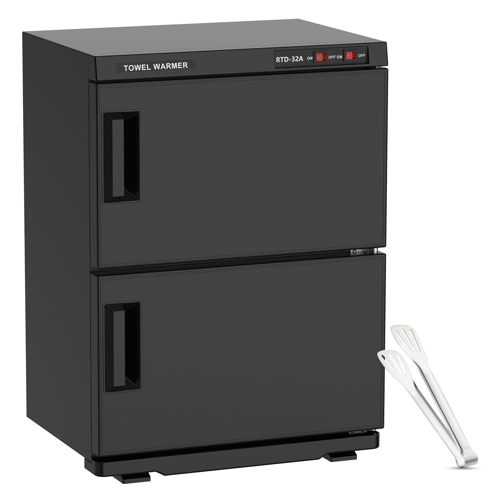 32L Professional Towel Warmer Cabinet for Spa & Salon - Large Capacity Double Door Towel Warmer for Bathroom, Esthetician Use - Perfect for Luxury Spas, Home Saunas & Salon Treatments (Black)