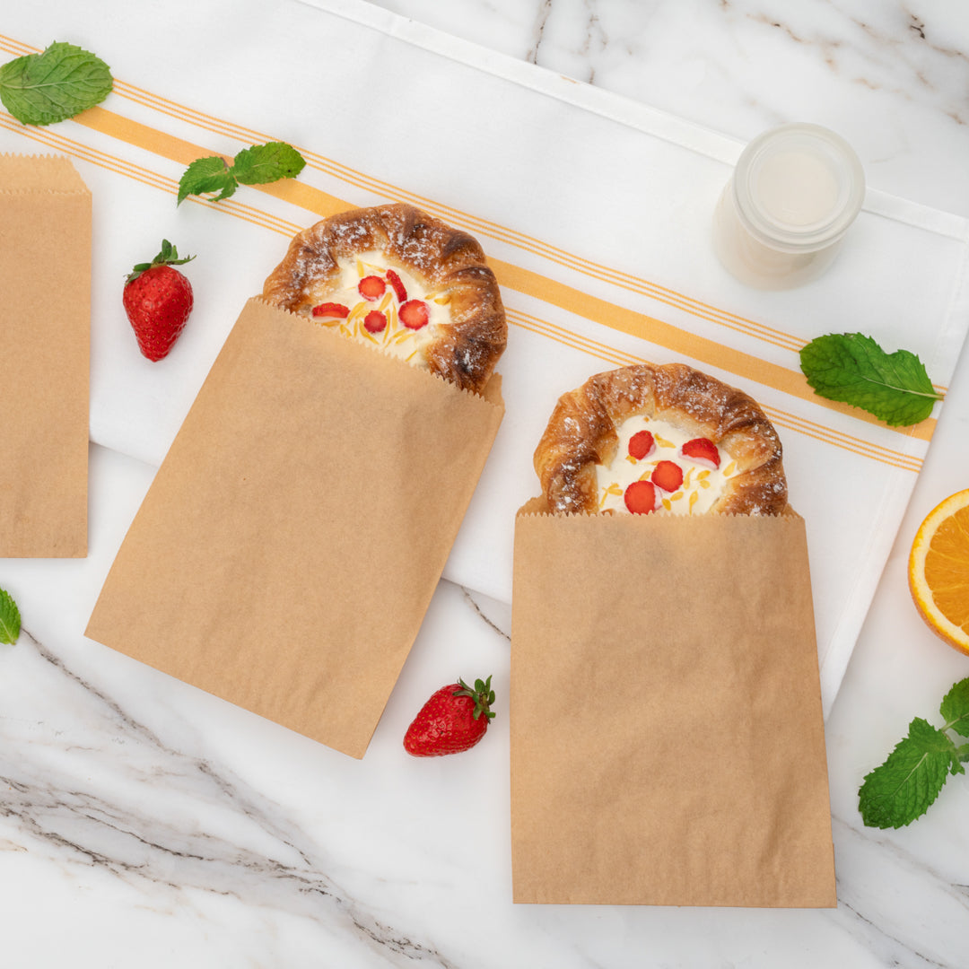Eco-Friendly Kraft Paper Bags 7x5 Inches - 100 Count Box - Perfect for Retail, Gift Wrapping & Party Favors
