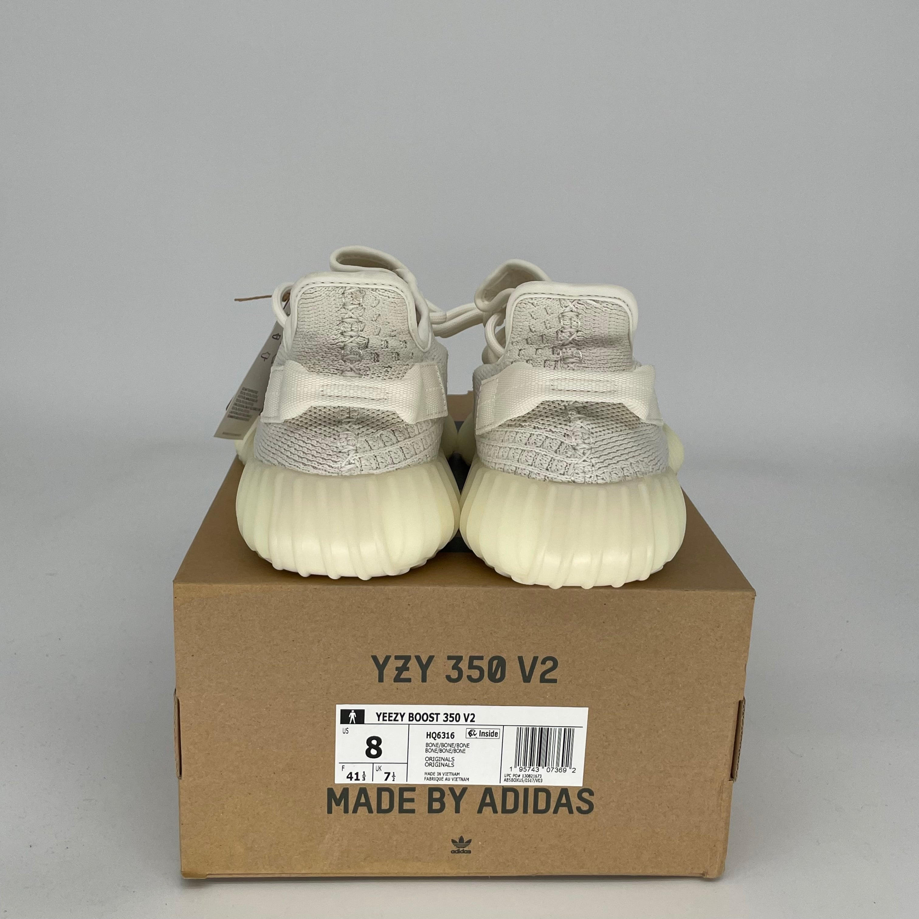 Adidas Yeezy Boost 350 V2 'Bone' - Men's Size 8 Sneakers (HQ6316) | Comfortable Running Shoes for Casual Wear & Street Style Fashion