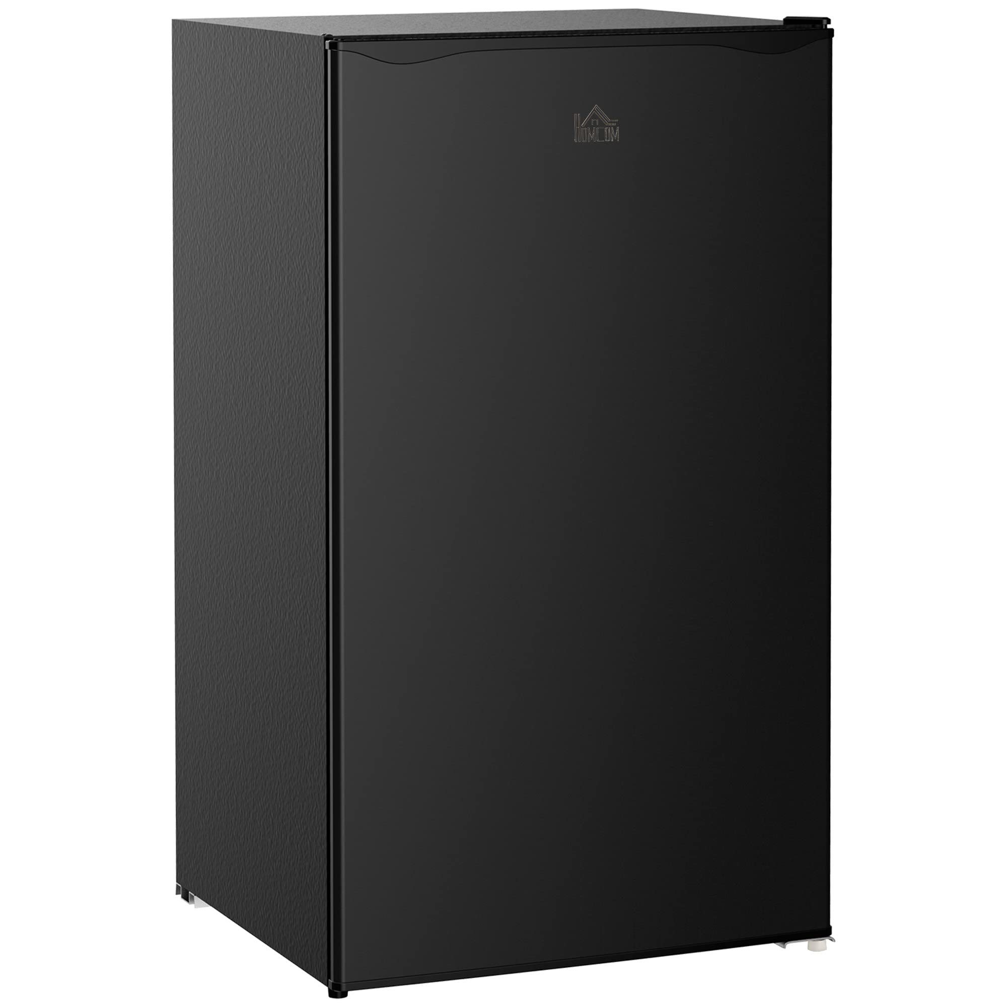 HOMCOM 3.2 Cu.Ft Mini Fridge with Freezer - Compact Refrigerator with Adjustable Shelf, Mechanical Thermostat & Reversible Door - Perfect for Bedroom, Dorm, Office, RV - Energy Efficient Small Refrigerator - Black