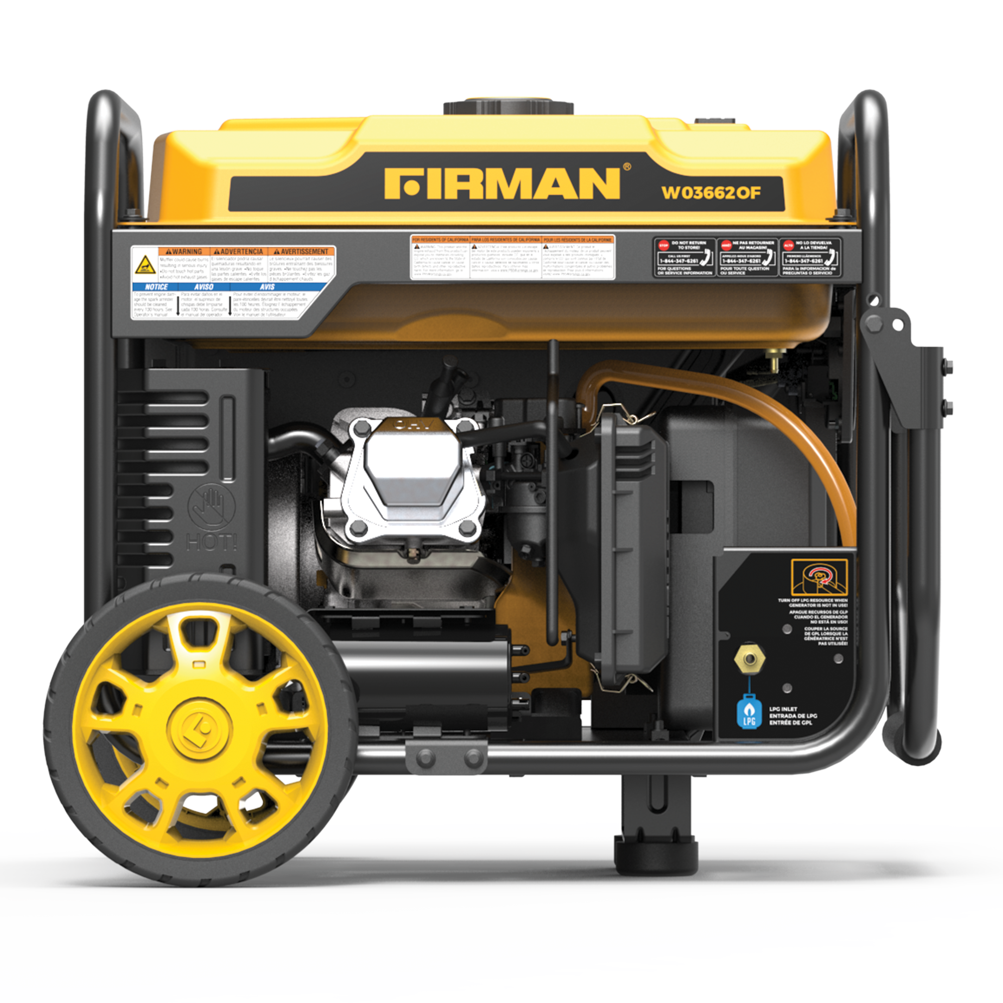 Dual Fuel Open Frame Inverter Generator 4500W with Electric Start & CO Alert - Perfect for Camping, RV Trips, and Emergency Power Backup