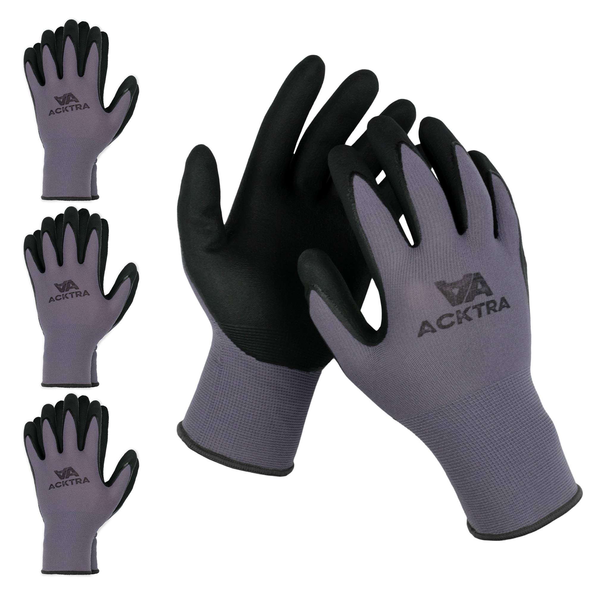 Safety Work Gloves Seamless Nylon with MicroFoam Coating - WG019 for Construction, Gardening & DIY Projects
