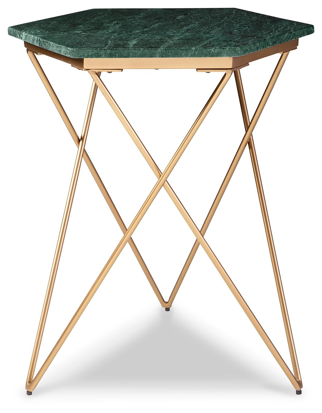 Engelton Green & Gold Accent Table - Stylish Side Table for Living Room, Bedroom, or Office Decor