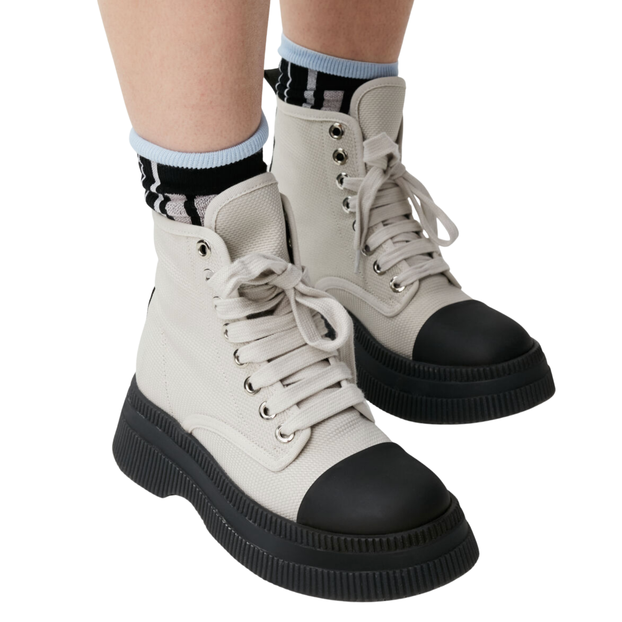 Stylish Creepers Textile Lace Up Boots for Men & Women - Comfortable Gothic Punk Fashion Shoes for Daily Wear & Cosplay