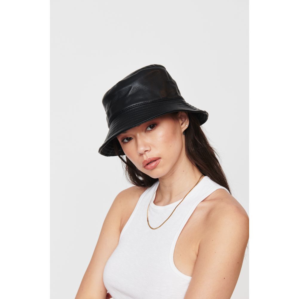 Vegan Leather Bucket Hat for Women & Men - Fashionable Sun Protection Hat for Outdoor Activities, Beach, Hiking & Travel
