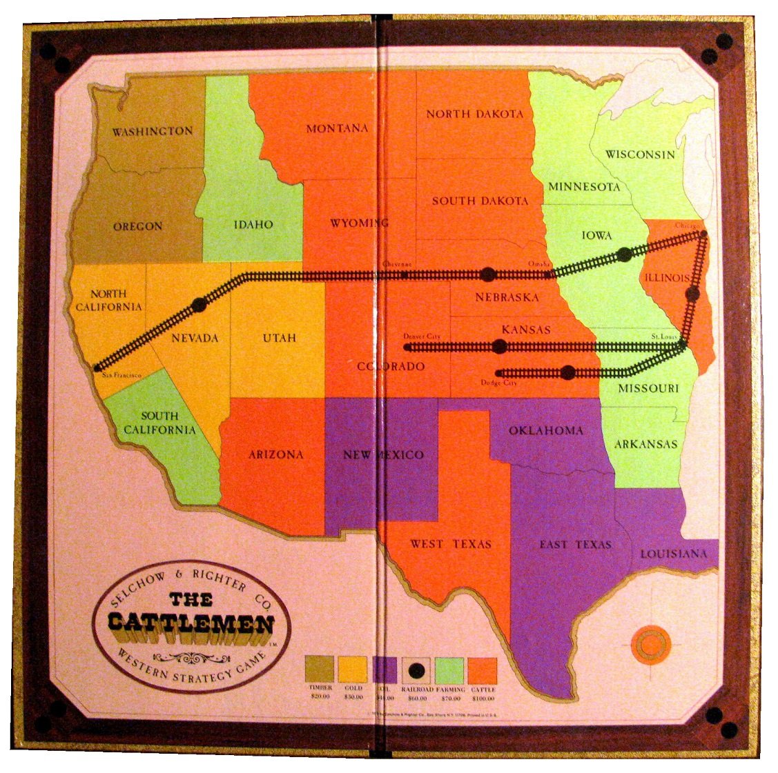Cattlemen Western Strategy Board Game - Cowboy Ranching & Cattle Herding Adventure for Adults & Families - Perfect for Game Nights & Western-Themed Parties