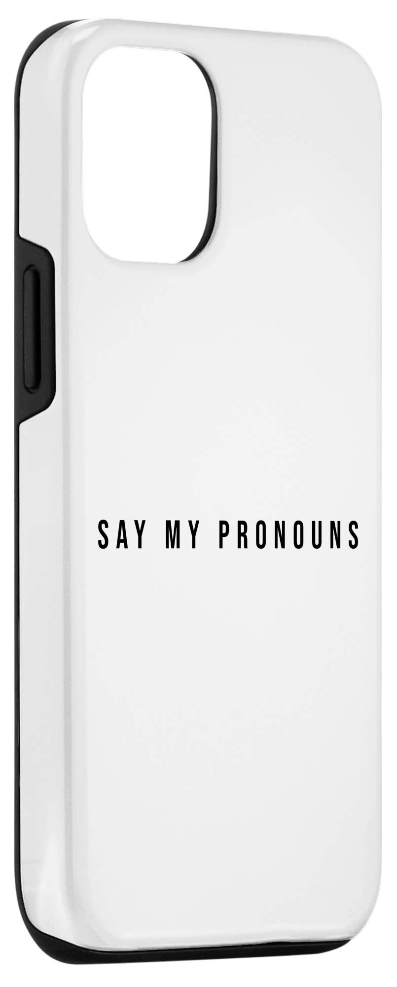 iPhone 12/12 Pro Pronoun Case - LGBTQ+ Pride Protective Phone Cover for iPhone 12/12 Pro - Show Your Identity with Style (Perfect for Pride Events, Everyday Use & Gifting)