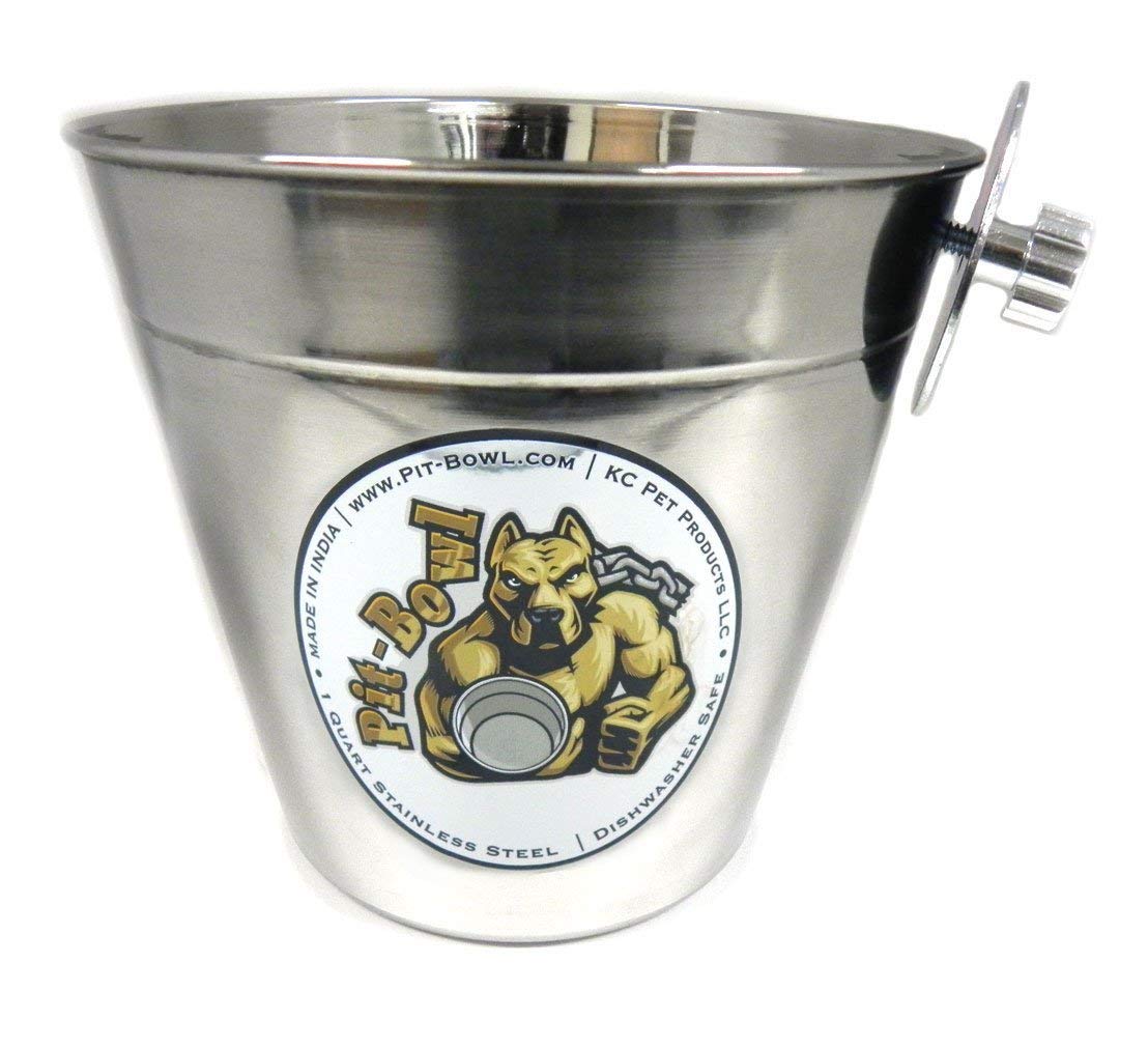 Stainless Steel Bolt-On Dog Crate Water Bowl - 2 to 2.25 Quart Capacity - Durable & Rust-Proof Pet Bowl for Travel, Kennels & Outdoor Use - Model CR82