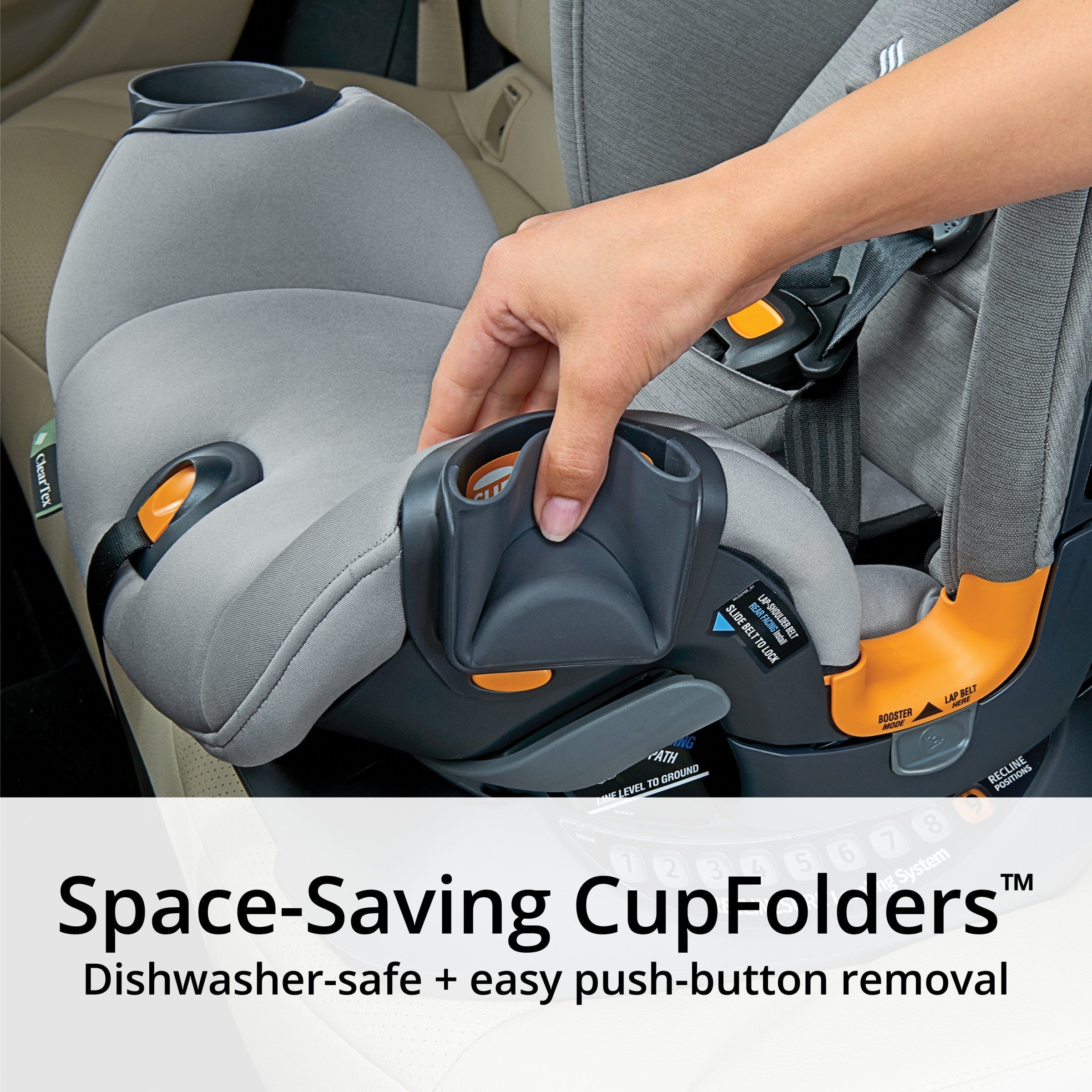 Chicco OneFit ClearTex All-In-One Convertible Car Seat for Infants to Toddlers - Safe & Comfortable for Travel, School & Family Road Trips