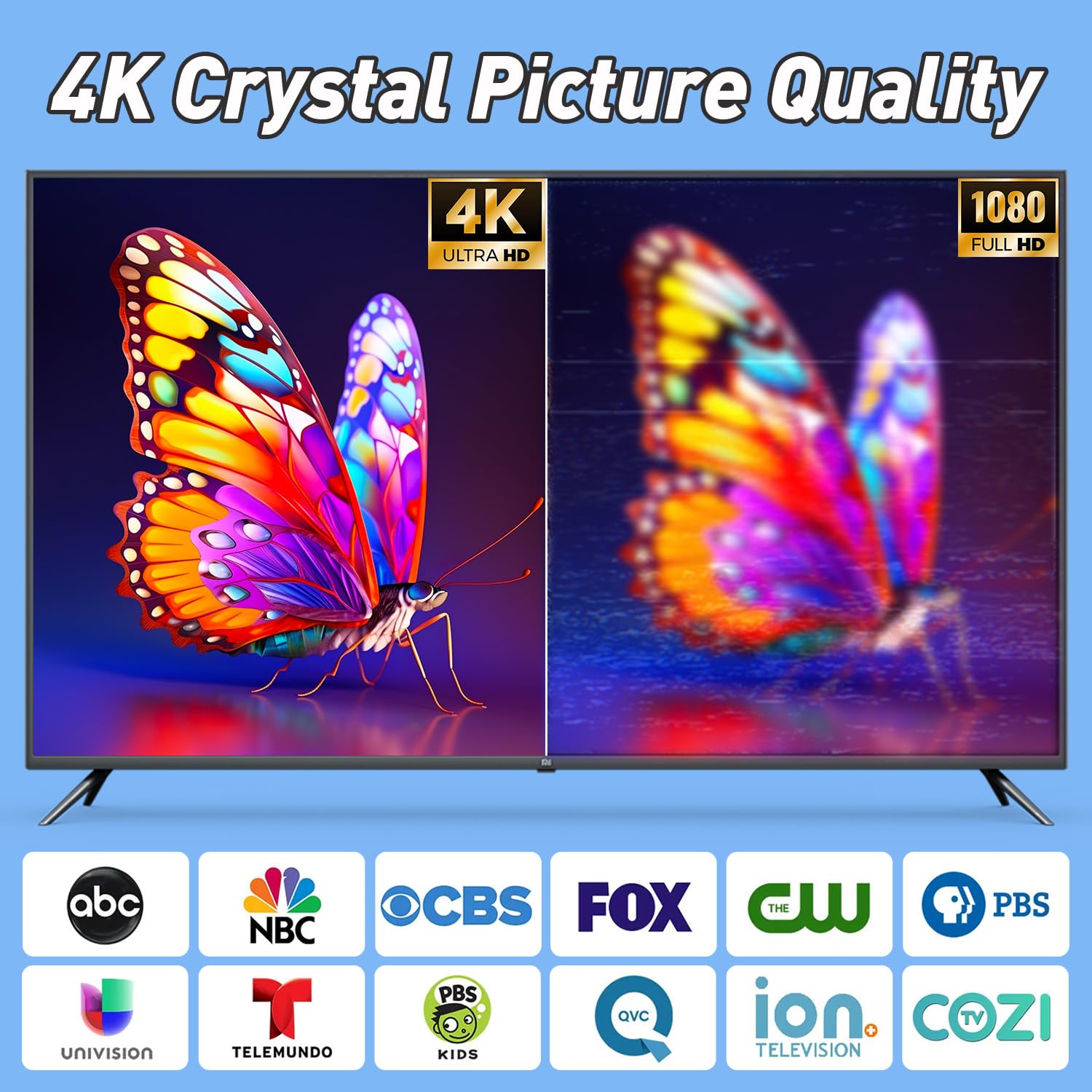 2025 Digital TV Antenna Indoor for Smart TV - 250+ Miles Long Range Reception with Strong Magnetic Base - Supports 4K 1080P Local Channels - Includes 10FT Coax Cable - Perfect for Home, Apartment, RV & Office Use