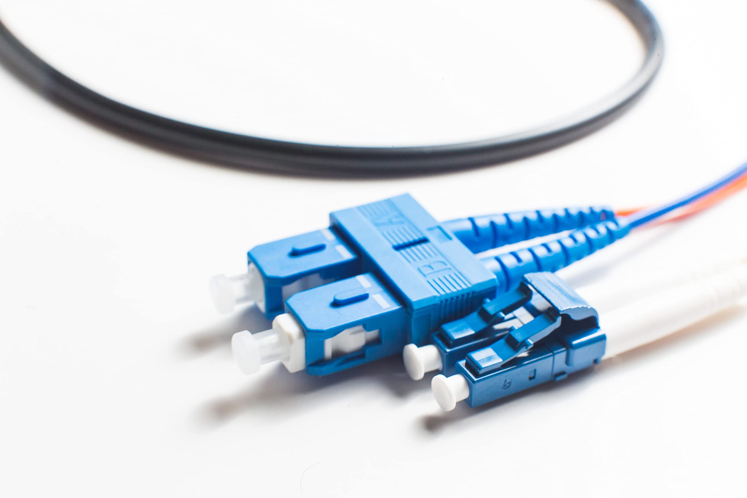 100M OS2 LC to SC Single-Mode Fiber Optic Cable - Indoor/Outdoor Duplex 9/125 Jumper (328ft) | Length Options 0.5M-300M | SMF LC-SC DX Black | Perfect for Data Centers, Telecom Networks & High-Speed Internet Connections