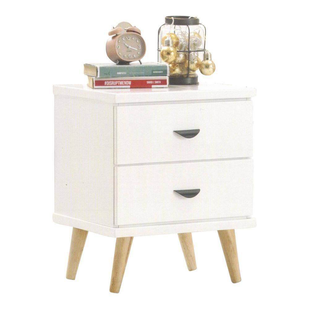 Modern Nightstand with USB Ports & Outlet - Wooden Bedside Table with Storage Drawer - Perfect for Bedroom, Living Room, or Dorm Room