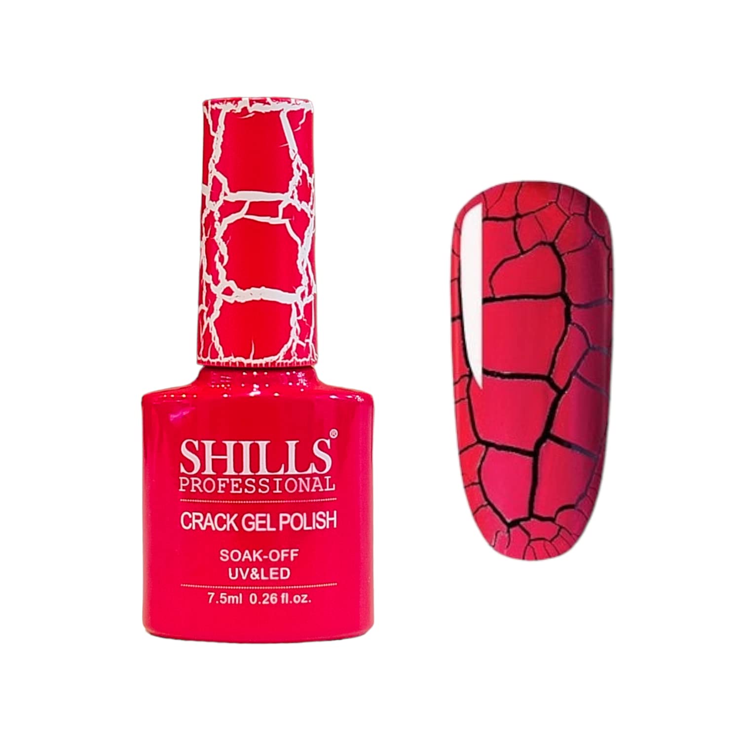 Shills Professional Soak Off UV LED Crack Gel Polish - Long Lasting Nail Polish Kit for Salon & Home Manicure | Perfect for Nail Art, Gel Extensions & DIY Nail Designs