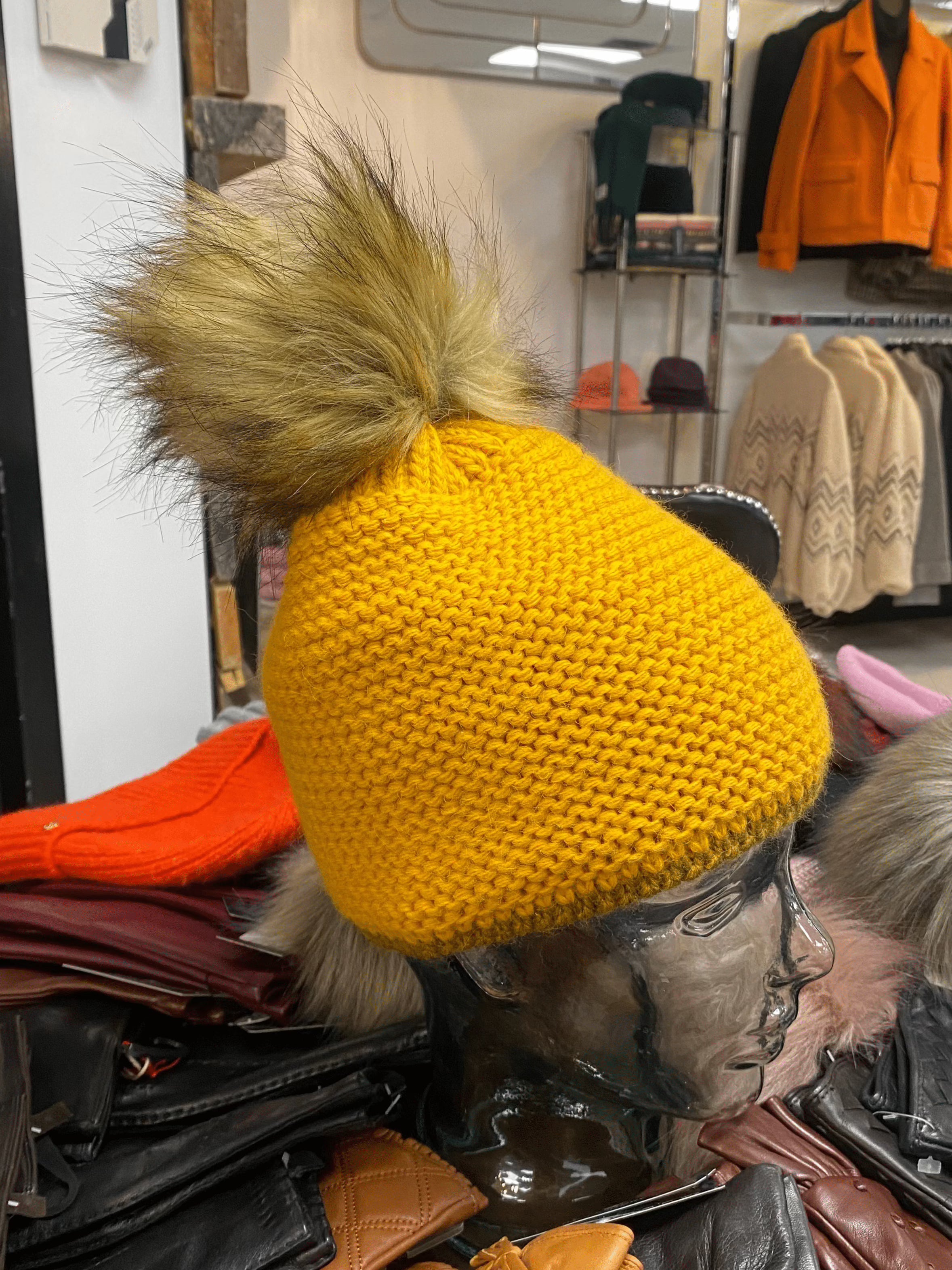 Cozy Knit Fleece Lined Pom Pom Winter Beanie Hat for Women - Warm Soft Cuffed Knit Hat for Cold Weather, Outdoor Activities & Fashion Accessories